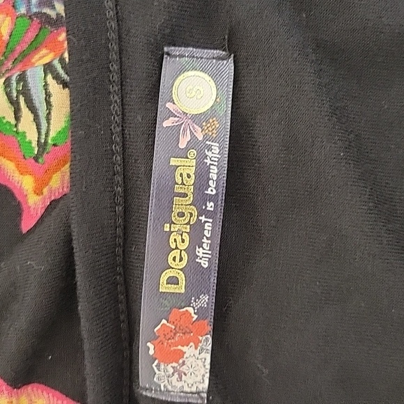 Desigual short dress/ tunic sz small 100% viscose, embroidered and embellished - Picture 8 of 9